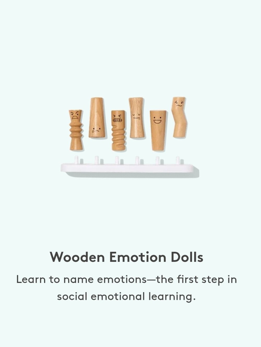 Lovevery The Observer Kit Wooden Emotion Dolls Montessori SEL Feelings Toy Set